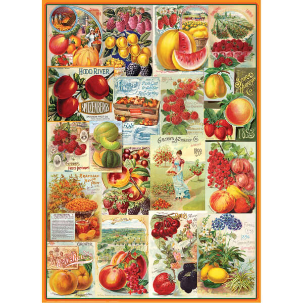 1000 Parça Puzzle : Fruits Seed Catalogues Collection