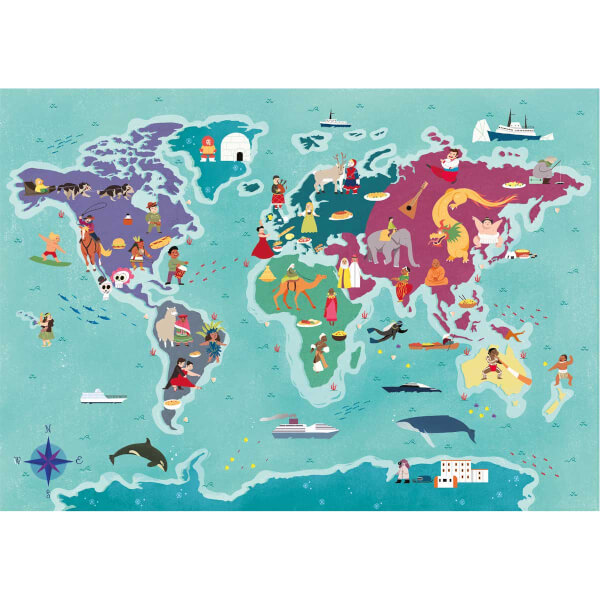 250 Parça Puzzle : Exploring Maps - Customs and Traditions