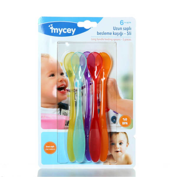 Mycey Uzun Saplı Besleme Kaşığı 5’li Set