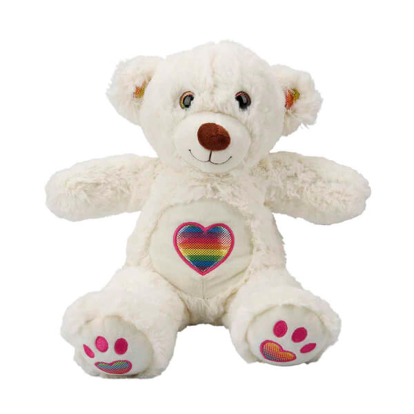 Gökkuşağı Kalpli Peluş Ayı 30 cm.