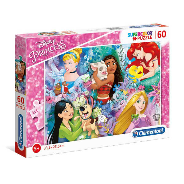 60 Parça Puzzle : Disney Prensesler
