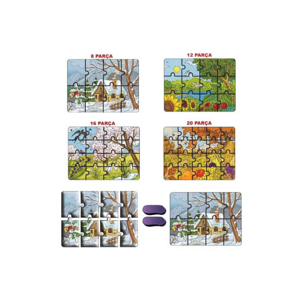 4'lü Puzzle Mevsimler