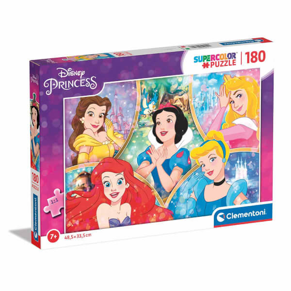 180 Parça Supercolor Puzzle: Disney Princess
