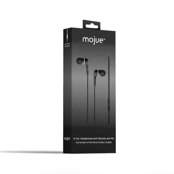Mojue WE01 Kumandalı ve Mikrofonlu Kulak İçi Kulaklık Siyah