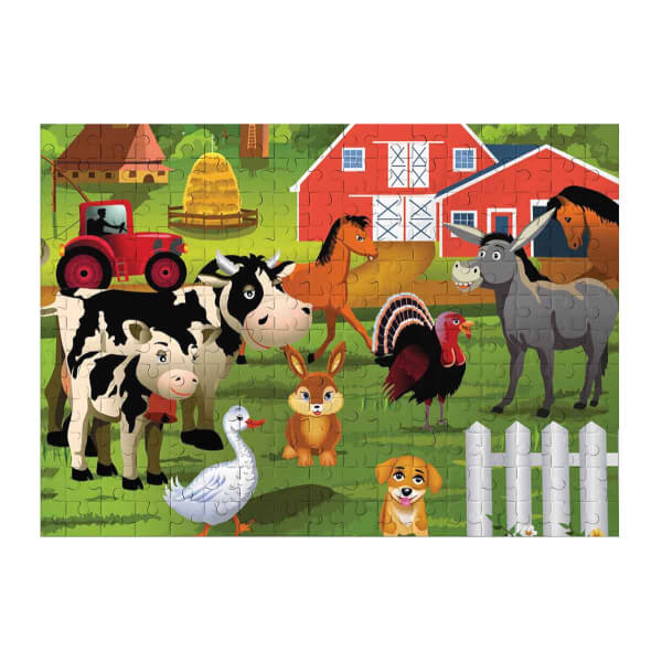100 Parça Puzzle: Çiftlik Hayvanları
