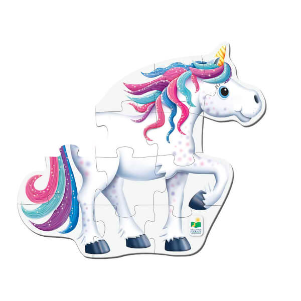 12 Parça Büyük Puzzle: Unicorn