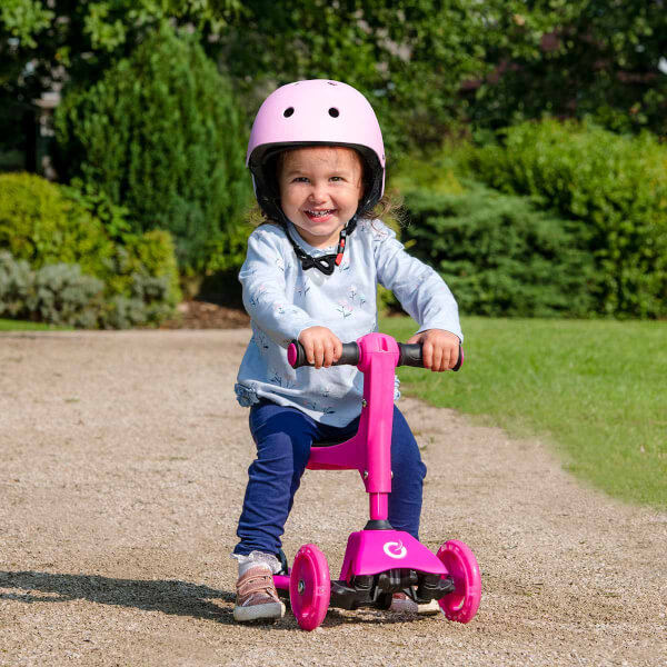 Evo 3 Tekerlekli Cruiser 3'ü 1 Arada Pembe Scooter