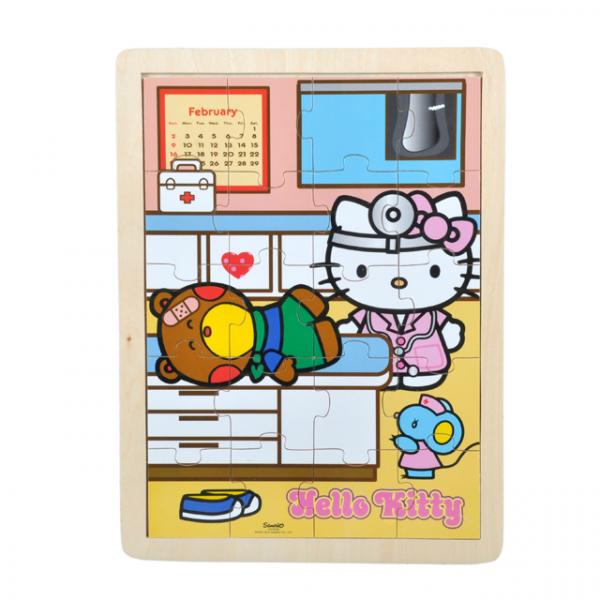 Hello Kitty Meslekler Ahşap Puzzle