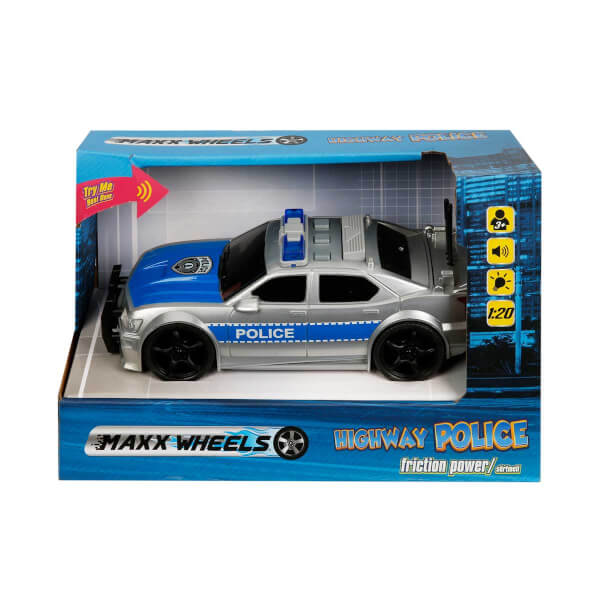 1:20 Maxx Wheels Sesli ve Işıklı Polis Arabası 19 cm.