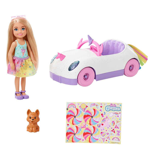 Barbie Club Chelsea Bebek ve Arabası GXT41
