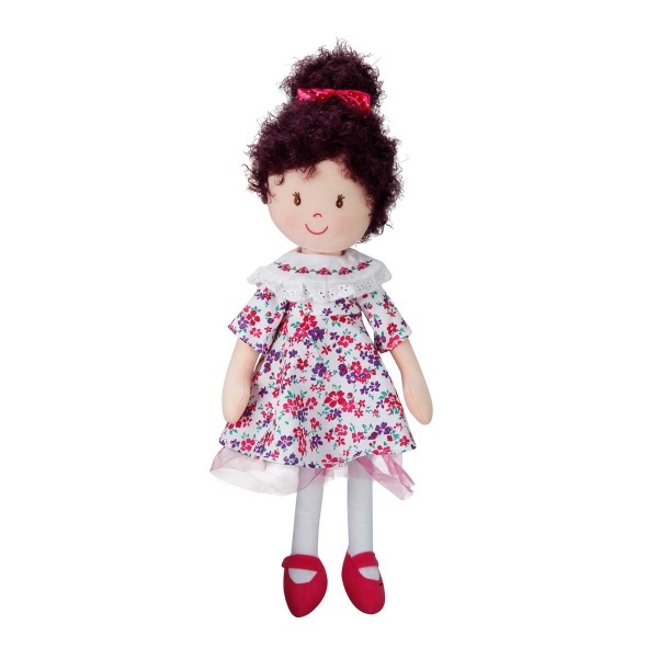 Çiçekli Elbiseli Topuzlu Ece Bebek 50 cm.