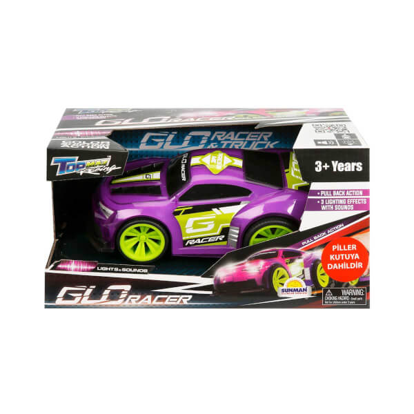 Sesli ve Işıklı Glo Racer Çek Bırak Araba 18 cm.