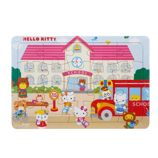 20 Parça Puzzle : Hello Kitty Okulda