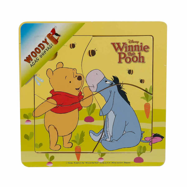 Woody Winnie The Pooh Ahşap Puzzle 4 Parça 