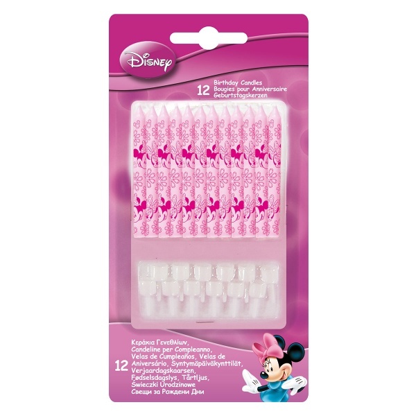 Minnie Desenli 12'li Mum Seti