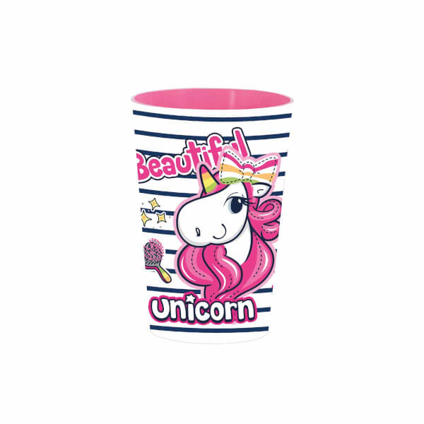 Unicorn Desenli Pembe Bardak 340 ml.