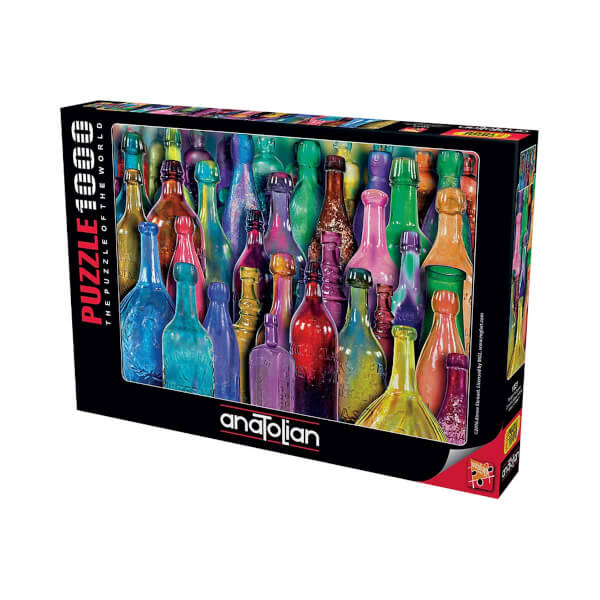1000 Parça Puzzle : Rengarenk Şişeler