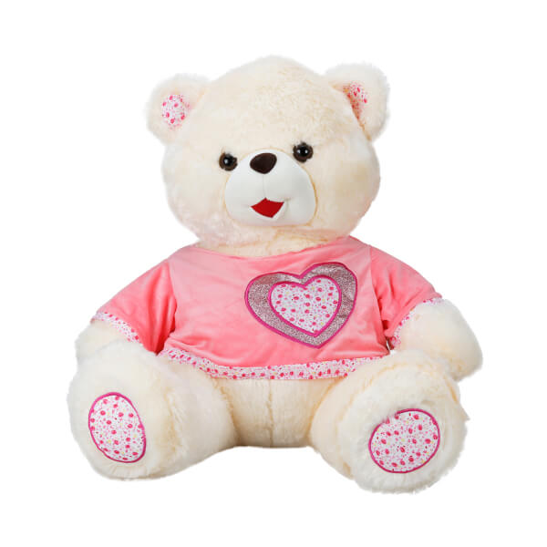 Tişörtlü Oturan Peluş Ayı 66 cm.