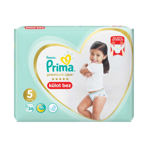Prima Premium Care 34'lü Külot Bebek Bezi Junior 5 Beden 12-17 Kg