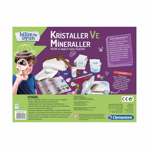 Bilim ve Oyun Seti: Kristaller ve Mineraller