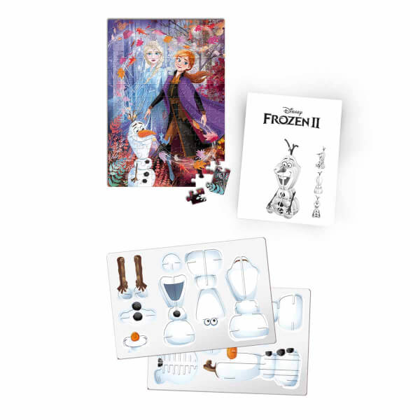 3D Model + 104 Parça Puzzle: Disney Frozen 2 