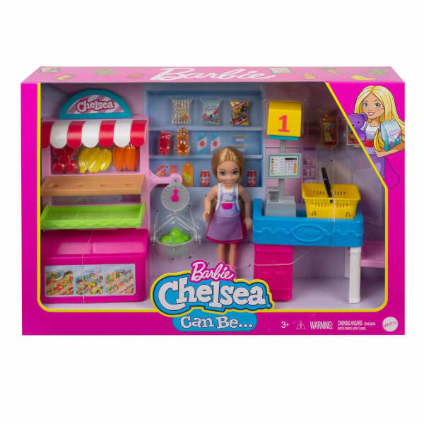 Barbie Chelsea Meslekleri Öğreniyor Market Çalışanı Chelsea ve Oyun Seti GTN67