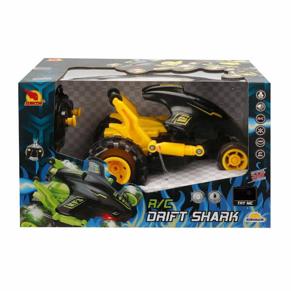 Drift Shark Işıklı 360 Derece Dönen USB Şarjlı Uzaktan Kumandalı Araba