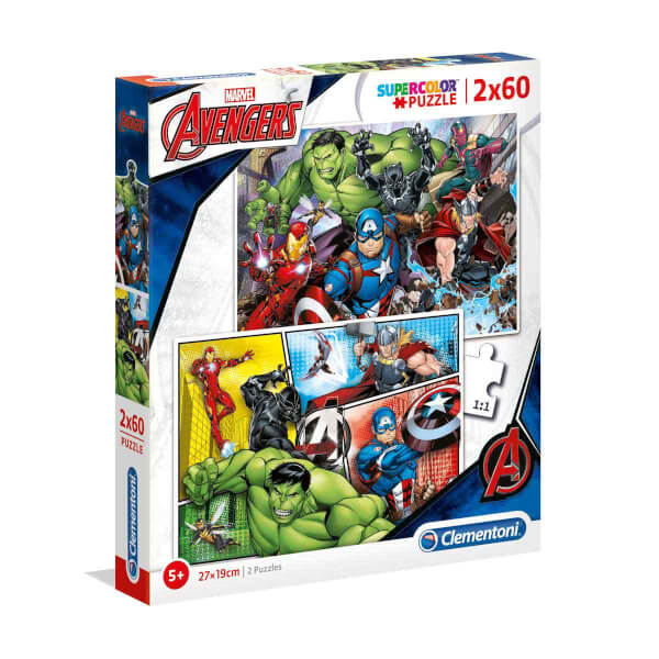 2 x 60 Parça Puzzle : Avengers