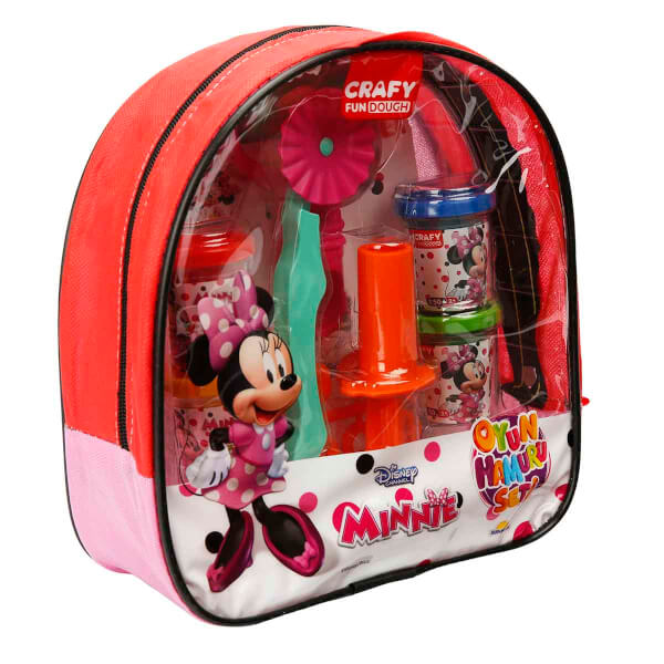 Crafy Minnie Sırt Çantalı Oyun Hamuru Seti 200 g 8 Parça