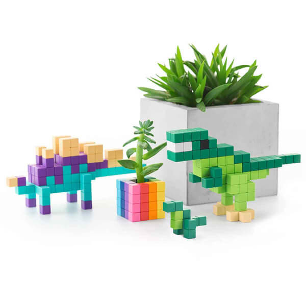 Pixio Mini Dinos İnteraktif Mıknatıslı Manyetik Blok