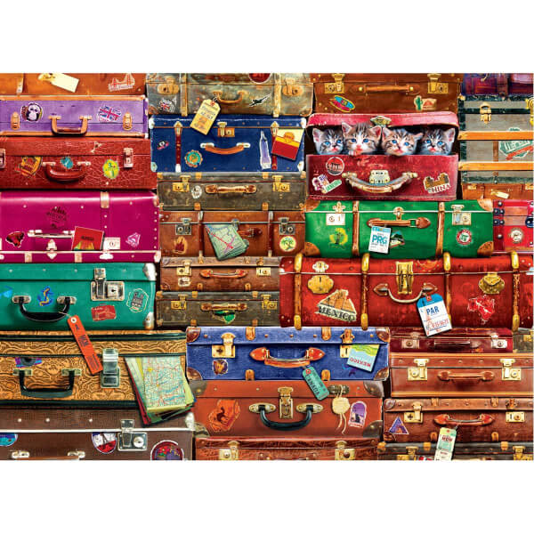 1000 Parça Puzzle : Travel Suitcases
