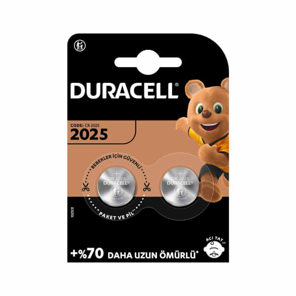 Duracell Özel Lityum 3V Düğme Pil 2025 2’li