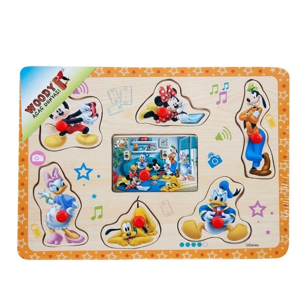 Mickey Mouse Ahşap Tutmalı Puzzle