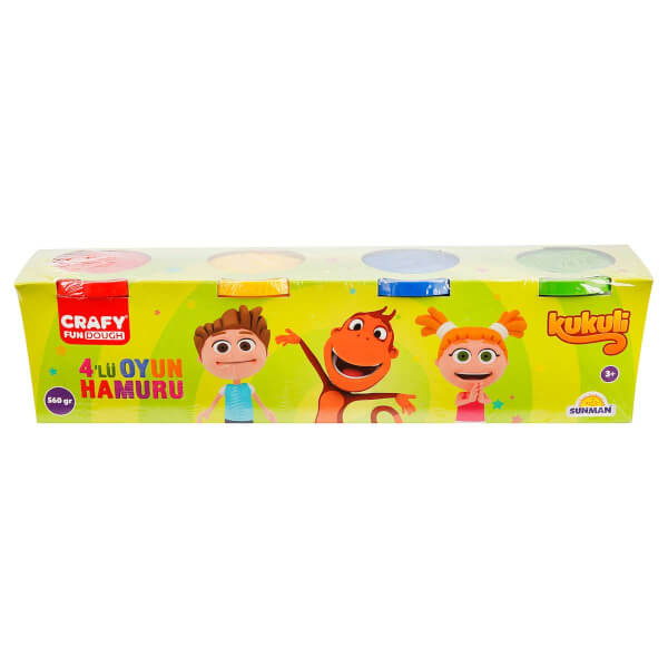 Crafy Kukuli 4'lü Oyun Hamuru 560 g