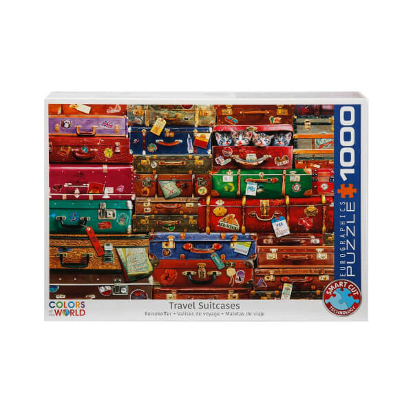 1000 Parça Puzzle : Travel Suitcases