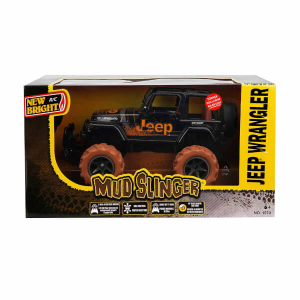 1:15 Mud Slinger Jeep Wrangler Uzaktan Kumandalı Araba 34 cm.