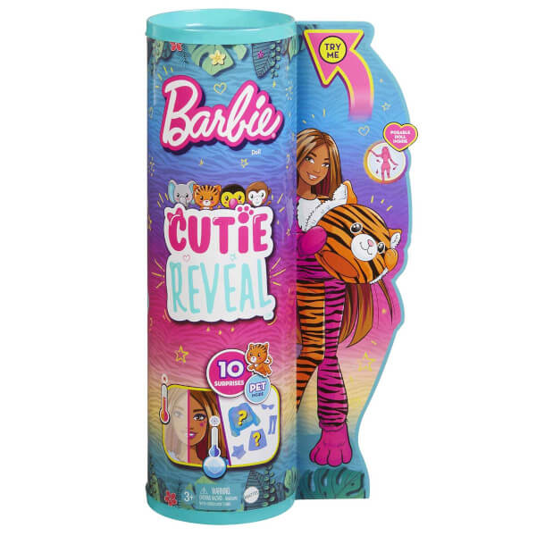 Barbie Cutie Reveal Jungle Serisi Oyuncak Bebek Desteği HKP97