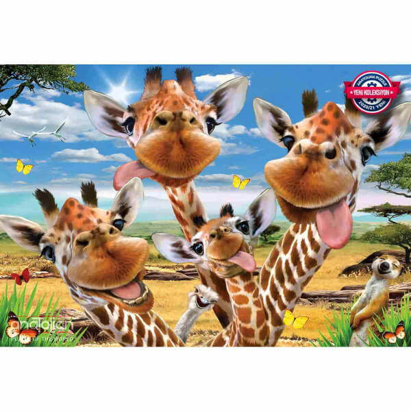 500 Parça Puzzle : Zürafa Selfisi