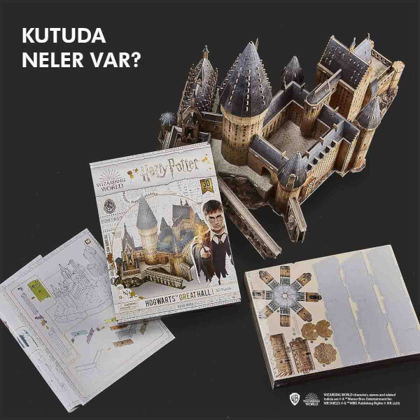 187 Parça 3D Puzzle: Harry Potter Hogwarts Büyük Salon