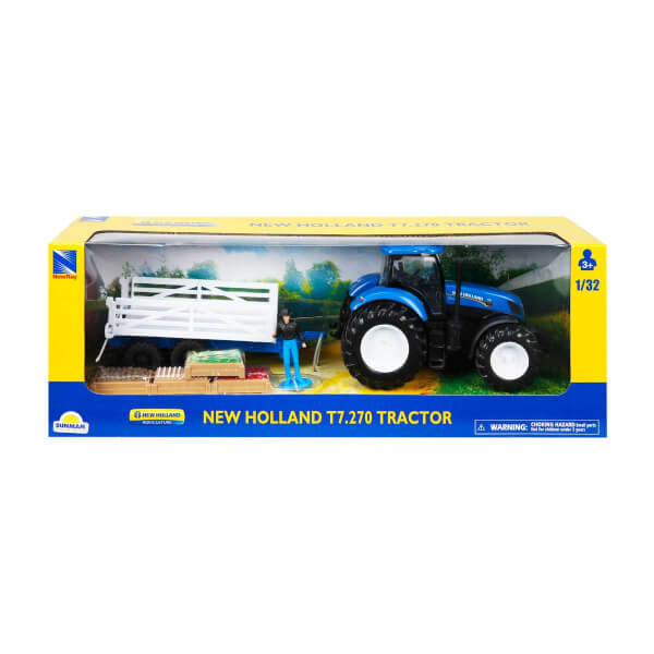 1:32 New Holland T7.270 Traktör Çiftlik Oyun Seti