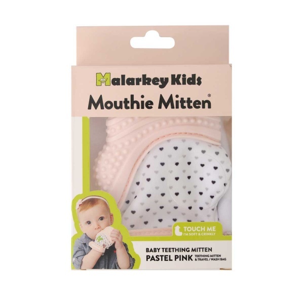 Mouthie Mitten Diş Kaşıyıcı Pastel Pembe Eldiven