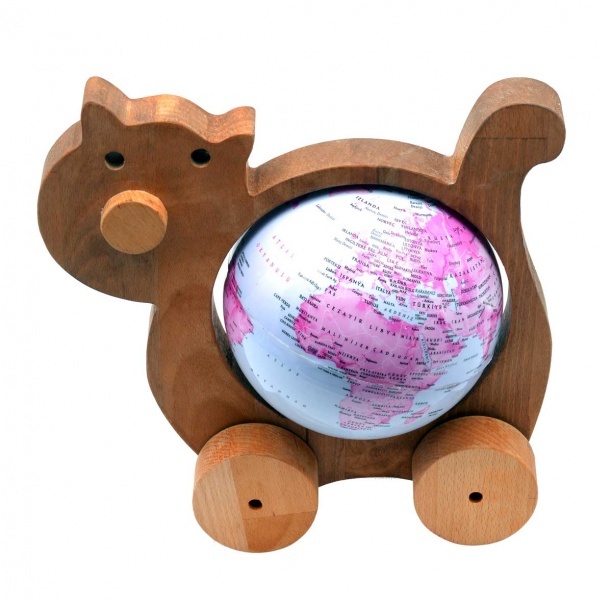 Ahşap Kedi Küre