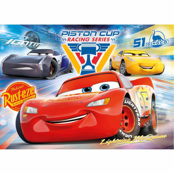 104 Parça Puzzle: Cars 3 Piston Cup