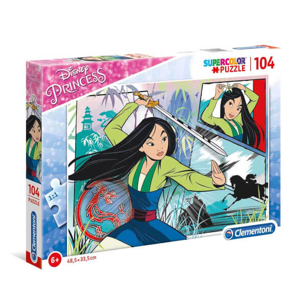 104 Parça Puzzle : Disney Prensesler Mulan