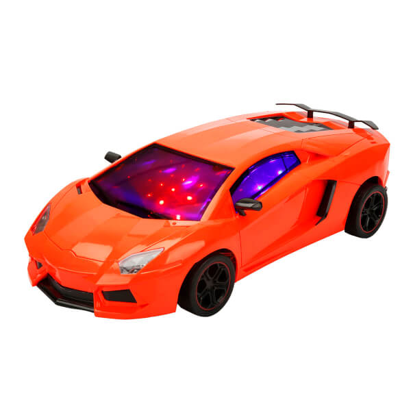 1:12 Night Racer 3D Işıklı Uzaktan Kumandalı USB Şarjlı Araba 35 cm.