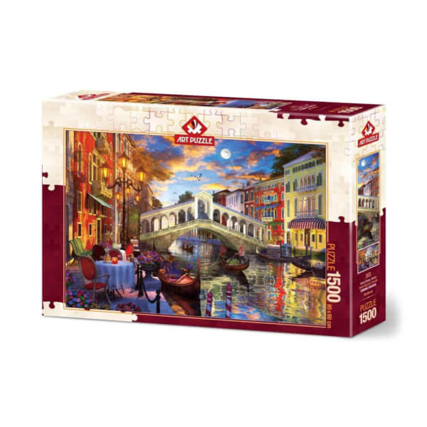 1500 Parça Puzzle : Rialto Köprüsü, Venedik