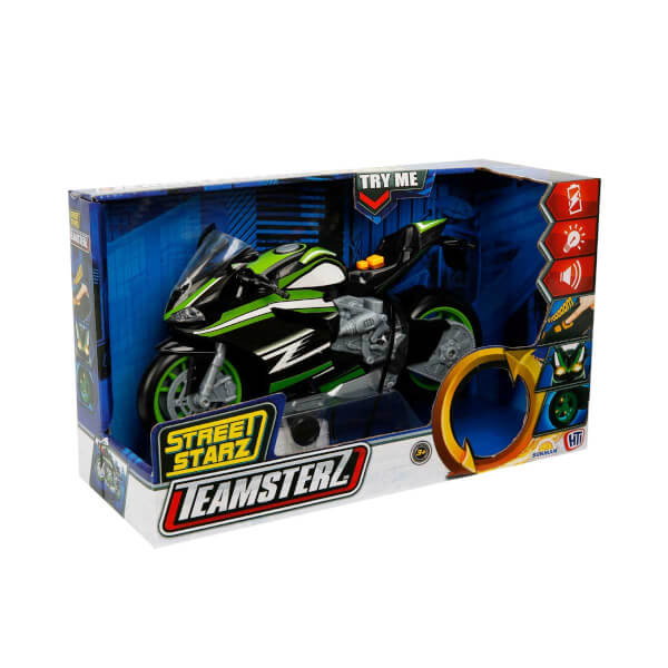 Teamsterz Sesli ve Işıklı Yeşil Motosiklet 27 cm.