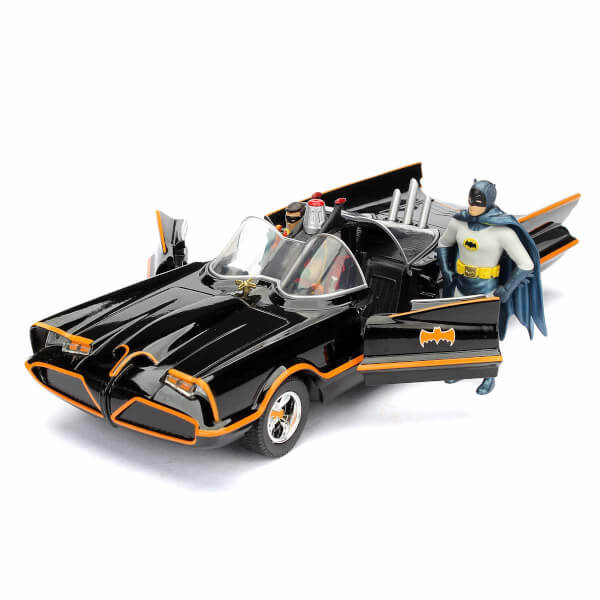 1:24 Batman Classic Tv Series 1966 Batmobile Araba ve Figür (Batman ve Robin)