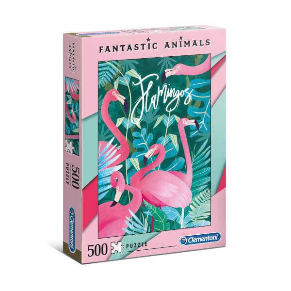 500 Parça Puzzle : Fantastic Animals Flamingos