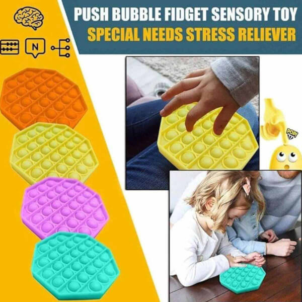Push Pop Bubble Pop It Duyusal Oyuncak Özel Pop Stres Kare Mor 2149